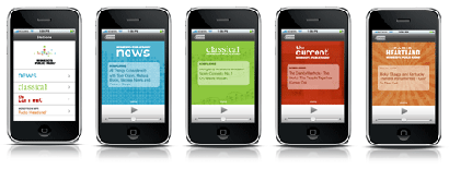 MPR Radio iPhone App screens