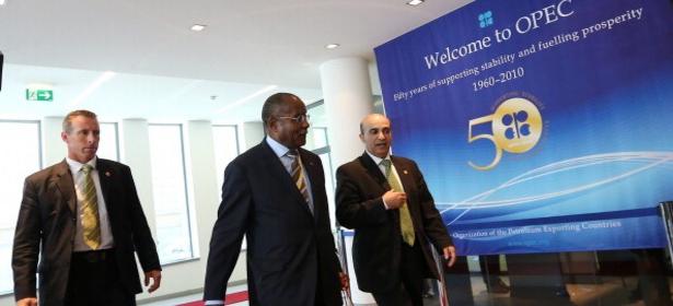 Angola's Minister of Petroleum Jose Maria Botelho de Vasconcelos arrives for the 161th meeting of OPEC in June