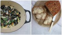 Currabinny Cooks: Mussels in a creamy sauce with homemade brown bread
