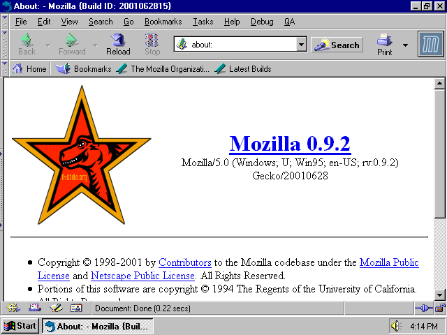 [Mozilla 0.9.2 screenshot]