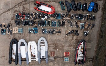 Boats seized by Border Force at the English Channel