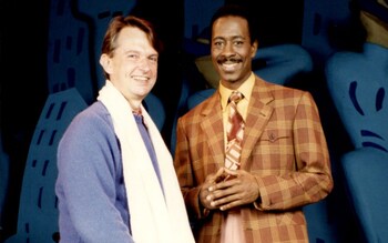 Philip Hedley, left, in 1990 with the actor, writer and director Clarke Peters, author of the smash hit revue Five Guys Named Moe