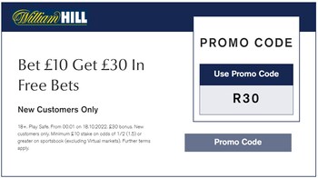 William Hill promo code and sign-up offer